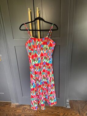 Colorful Geometric Print Sundress